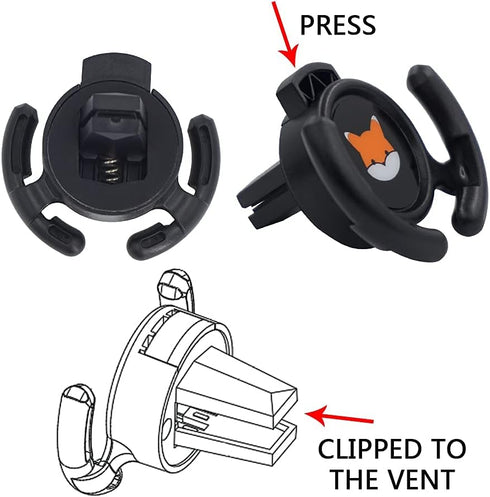 Car Vent Mount Holder 2 Pack - Compatible with Popsocket - Car Mount made for Pop Socket Grips Collapsible Phone Holder for Pop Mount with Secure ...
