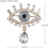 ROFARSO Lucky Charm Evil Eye with Tears Aojo Brooch Pin for Women Fully-Jewelled with Rhinestone Crystal for Wedding Party Prom Gift Accessories f...