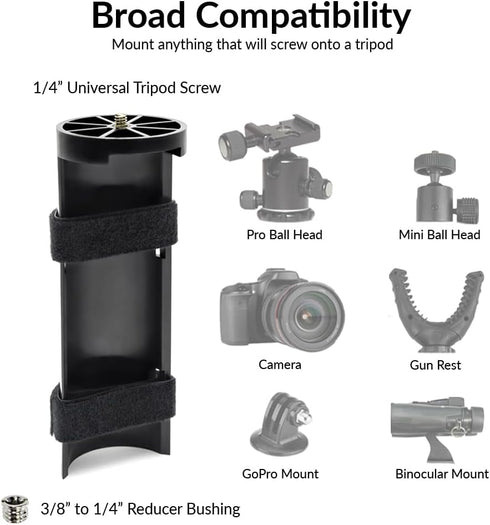 GoPod: Trekking Pole Camera Mount - Ultralight Monopod for Hiking Pole & Walking Stick for use with DSLR, Camera, Smartphone, Shooting, Binoculars...