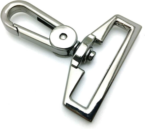 YIXI-SBest 5 Pcs 1.5" (38 mm) Inside Diameter D Ring High-Grade Luggage Buckle Lobster Clasp Claw Swivel for Strap Push Gate Lobster Clasps Hooks ...