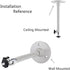 Wall Ceiling Mount Hanger 5KG Load Mounting Bracket for Mini Projector Camera (Silver-Mini)...
