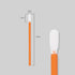 Foam Swabs 4.1" (100 pcs, Round Head, Orange) Cleanroom Detailing Swab Sponge Sticks for Inkjet Printer, Optical Instruments (C5709C)...