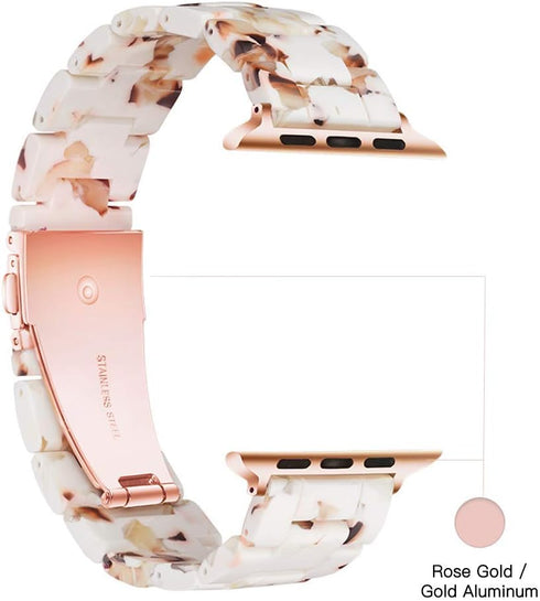 Light Apple Watch Band-Fashion Resin Apple Watch Series 8 Series 7 band, iWacth Bands, Apple Watch Bands for Women Compatible with Apple Watch Ser...