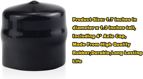 532104757 Rubber Wheel Axle Hub Caps Compatible with Husqvarna Huskee Poulan Crafstman Ryobi Roper Lawn Mower, Tractor, Snow Blower, Replaces 5321...