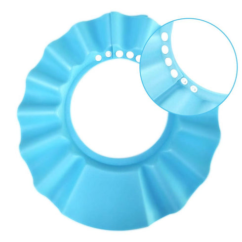 Safe Shampoo Shower Bathing Protection Bath Cap Soft Adjustable Visor Hat for Toddler, Baby, Kids, Children … (Blue)...
