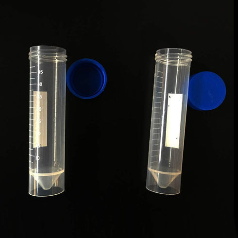 30 Pieces 50ml Plastic Centrifuge Tubes Clear Plastic Graduated Vial Tube with Blue Screw Caps Plastic Storage Container Test Tubes Conical Bottom...