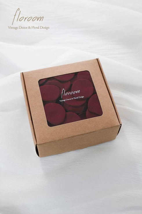 Floroom 300pcs Rose Petals Burgundy Faux Silk Flower Petals for Wedding Flower Girl Basket Aisle Scatter Dinner Table Centerpieces Party Confetti ...