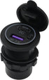 12V USB Car Charger Socket C Socket 65W PD3.0 Port and 18W Fast Charging 3.0 Car USB Charger Socket for Laptops/Tablets, Mobile Phones, Waterproof...