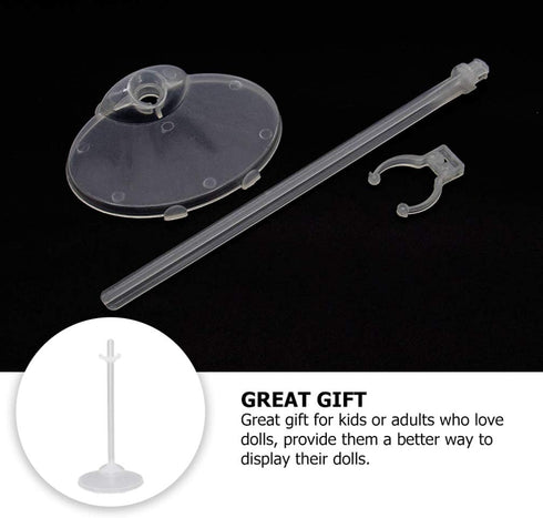 EXCEART 24pcs White Doll Stand Doll Support Rack Action Figure Display Rack for Window Doll Display Decoration Collection...