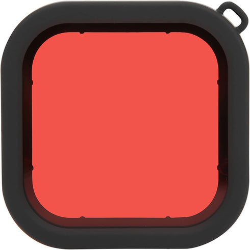 Camera Lens Diving Filter, for 8 Action Camera Dive Len Filter Waterproof Shell Underwater Diving Lens Filter with Rope (Red)...