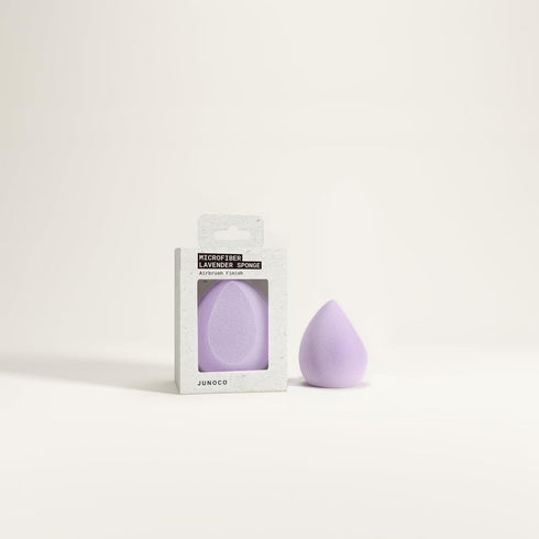 JUNO & Co. Microfiber Makeup Sponge, Dual Layer Technology for Full Coverage Flawless Makeup Blender for Foundation, Powder and Cream (Lavender St...