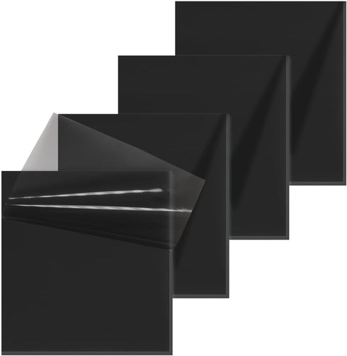 200 Sheets Black Transparent Sticky Notes, 3x3 Inch Translucent Self-Adhesive Clear See Through Sticky Post Sticky Note for Office Woman Teacher S...