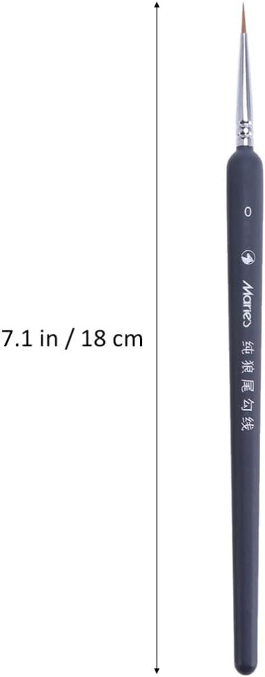 3 PCS Wolf Hair Set Detail Art Painting Miniatures Acrylic Watercolor Oil Paint (000 + 00 + 0) As Shown...