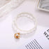 Boho Pearl Anklet Layered Ankle Bracelets Beaded Scallop Pendant Foot Chain Jewelry for Women...