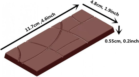 Goldbaking Plain Bar Chocolate Mold Polycarbonate Candy Bar Mold Fancy Bars PC Chocolate Mould...