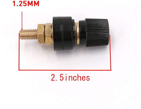 UTSAUTO Battery Terminal 5/16” M8 8mm Stud Remote Battery Binding Post Power Junction Post Connector Terminal Kit 2Pcs (Red & Black)...