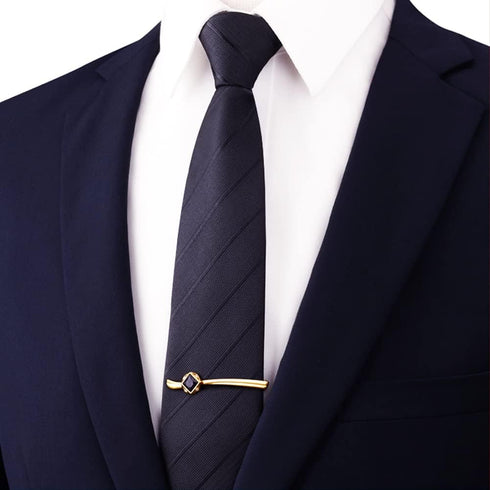 Men’s Tie Clip and Cufflinks Set with Gift Box (6pcs Tuxedo Studs Giveaways) for Wedding Anniversary Birthday or Business...