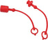 1/4'' ISO-B 5675 7241 AG Hydraulic Coupler Male Female Dust Cap and Plug Cover Kit Compatible with AG style Hydraulic Quick Connect Coupling Red C...
