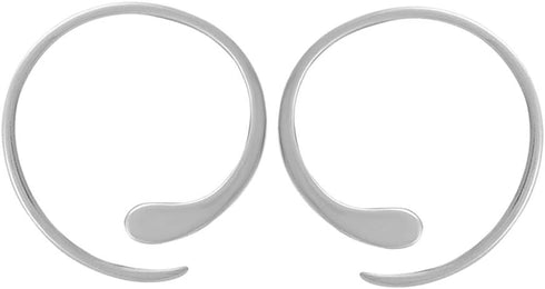 Boma Jewelry Sterling Silver Pull Through Hoop Earrings...
