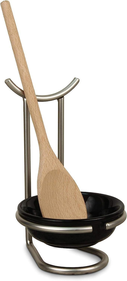 Spectrum Diversified Euro Spoon Rest with Ceramic Dish, Satin Nickel...
