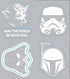 Chroma Graphics 45005 Star Wars Heads Family Decal Kit, 4 Piece...