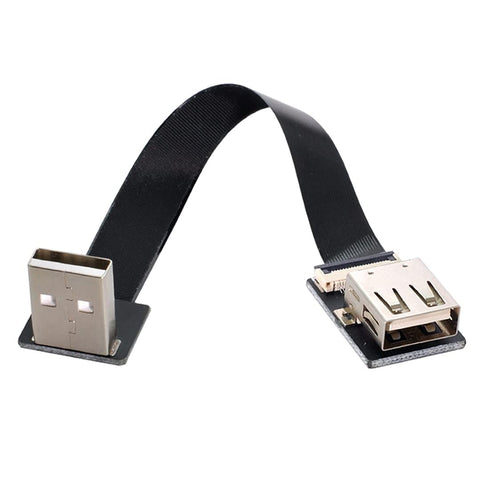 chenyang USB 2.0 Flat Cable USB 2.0 Male to Female 90 Degree UP Angled Data Transfer Charging Ribbon Flex Extension Cable Adapter 1.0M...
