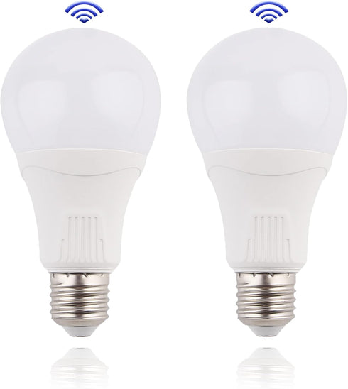 Motion Sensor Light Bulbs - Outdoor 15W (100W Equivalent) 3000K 1500LM E26 A21 Dusk to Dawn Sensing and Radar LED Motion Activated Light Bulbs 2 P...