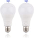 Motion Sensor Light Bulbs - Outdoor 15W (100W Equivalent) 3000K 1500LM E26 A21 Dusk to Dawn Sensing and Radar LED Motion Activated Light Bulbs 2 P...