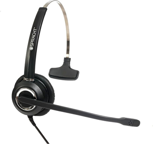 Spracht Zum RJ9 Single Ear Wired Headset for Desktop Phones | Universal Telephone Headsets for Office Phones | Works with Polycom Digium Nortel Ye...