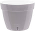 Self Watering Planter - Modern Flower Pot with Water Level Indicator for All House Plants, Flowers, Herbs (Diameter 7.9", Grey - White)...