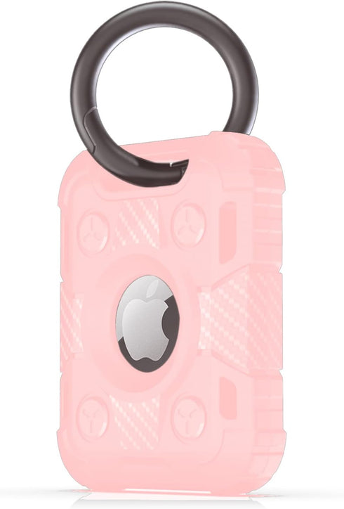 AirTag Case with Keychain, Cool Armor Rugged Shockproof AirTag Holder, Hard PC Anti-Scratch Air Tag Case Cover Tracker Key Ring Dog Collar AirTag ...