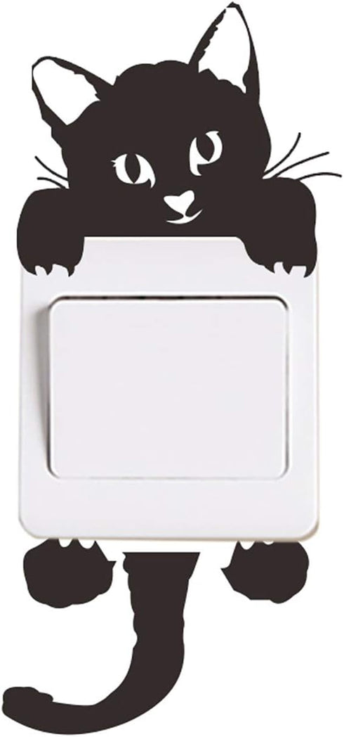 Decaltor Cat Wall Stickers Light Switch Decor Decals Art Mural Baby Nursery Room...