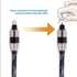 SatelliteSale Digital Toslink SPDIF Audio Optical Fiber Cable Universal Wire Nylon Black/Silver Cord 15 feet...
