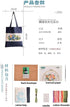 Dark Blue Canvas Cotton Tote Bag Embroidery Kit,Orchid Flowers Art Pattern,Cross Stitch Kits, Including Stamped Embroidery Bag with Hoops,Needle, ...
