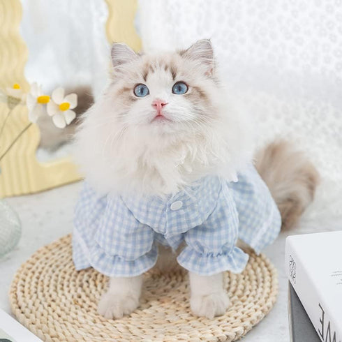 Fashion Pet Dog Clothes, Cute Dresses for Small Dogs Cats Summer Puppy Skirt Pup Yorkie Clothing Sundress Costume Cat Clothing Female Pet Skirt Ou...
