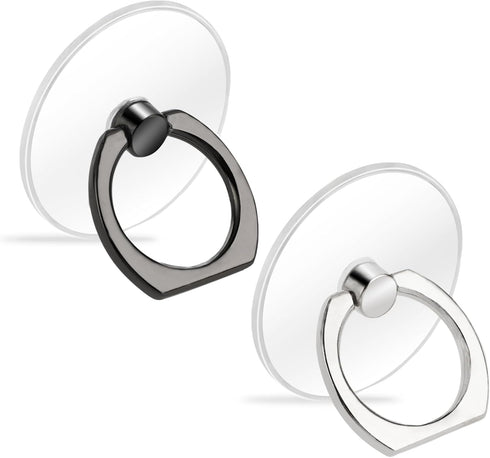 Sibba Cell Phone Rings Holder Hooks 2 PCS Hand Grip Car Mount Accessories Kickstand Case Finger Stand Supports Cellphone Socket Attachment Back St...