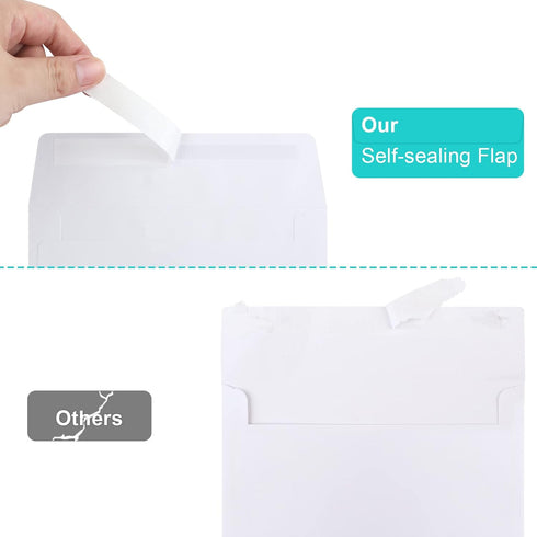Joyberg 70 Packs A4 Envelope, White A4 Envelopes, 4x6 Photo Envelopes for Invitations, Envelopes Self Seal for Weddings, Baby Shower, Photos, Post...