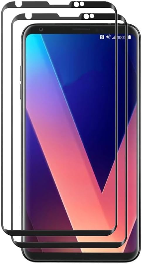 3D Curved Screen Protector for LG V30, (2pcs) Ultra Clear Anti-Stracth Full Cover Screen Protector Tempered Glass for LG V30 H931 US998 AS998 H930...