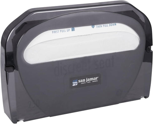 San Jamar TS510TBK Toilet Seat Cover Dispenser, Black Pearl...