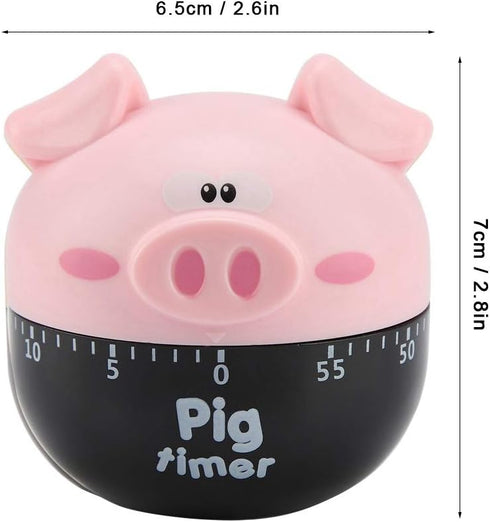 Cute Cartoon Pig Kitchen Timer Cooking Timer Cooking Mechanical Home Decor Counters for Cooking Timing Tool ()...