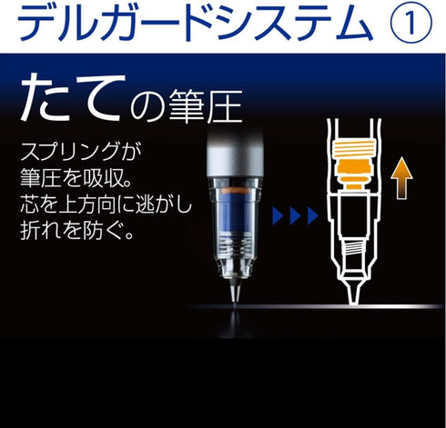 Zebra Mechanical Pencil Delguard Type Lx 0.5mm, White Body (P-MA86-W)...