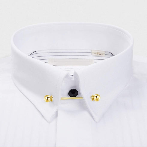 HONEY BEAR Mens Shirt Collar Bar Pin Clips Clasp Set Business Gift 65mm (6pcs without box)...
