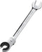 1PCS 18mm Open Flex-Head Ratcheting Wrench, Metric Ratcheting Spanner with 74 Teeth, Chrome Vanadium Steel Tubing Ratchet Spanner...