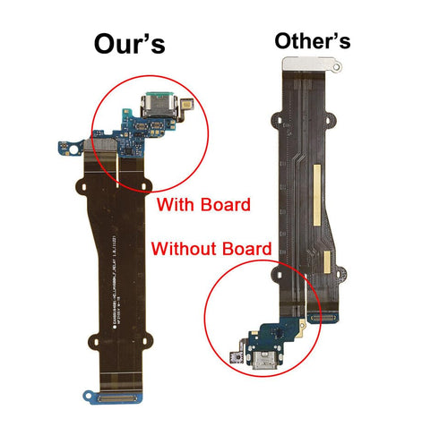 USB Charging Port Board Flex Cable with Mic and Waterproof Rubber Ring for LG V60 ThinQ 5G V600AM V600TM+Tools......