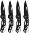 4 Pack Self-Defense Folding Knife With Key Ring Easy To Everyday Carry, Outdoor Survival Stainless Steel Pocket Knife (Black)...