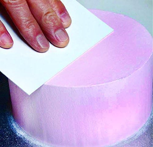 PME Cake Decorating 8" Tall Plain Edge Plastic Side Scraper 8 x 3.7 Inches, White, Standard...