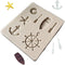 Small Sea Oar Boat Anchor Star Rudder Lifebuoy Silicone Mold Tools for Make Chocolate Hard Candie Dessert Ice Cube Candles Soap Fondant Tool...