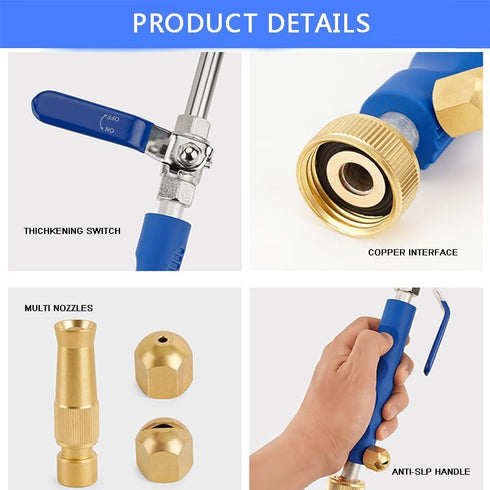 2-in-1 High Pressure Power Washer Wand,Laopypor Watering Sprayer Tool with 3 Hose Nozzles - Hydro Jet Nozzle for Garden Hose, Car Washing, Pet was...