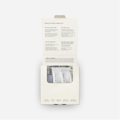 Travel Kit l Essential TSA Friendly Skincare Sample Set l Exfoliating Cleanser, Hydrating Toner, Moisturising Cream, 2 Wash Off Masks - Product of...
