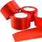 3 Rolls Double Sided Red Satin Ribbon 1.5 Inch Wide 25 Yards Long Grosgrain Polyester Satin Ribbon Fabric Ribbon for Wedding Decor, Gift Wrapping,...